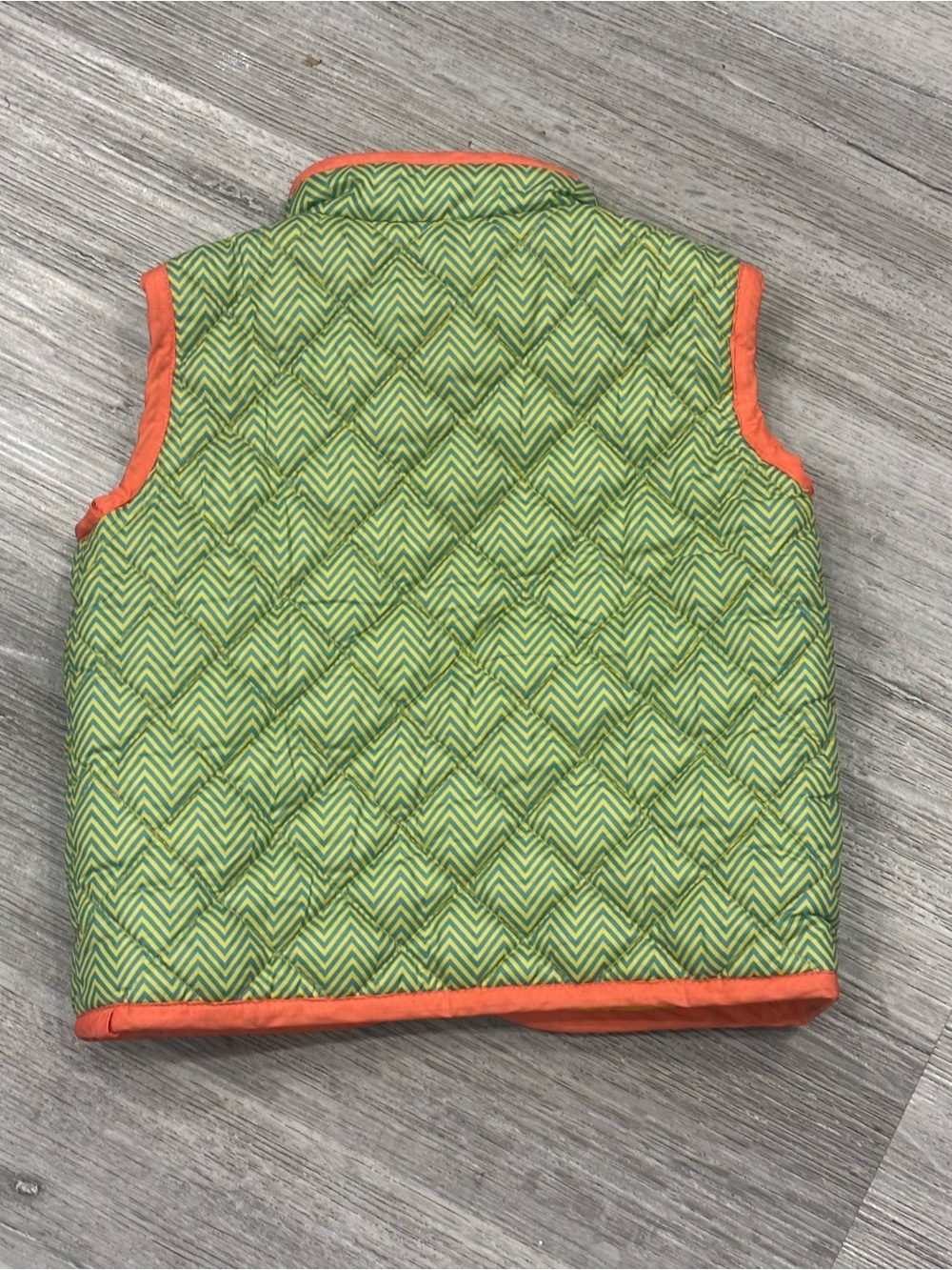 COOGI Kids Green Chevron Vest with Orange Trim girls 18m fall outdoor active - Picture 6 of 8